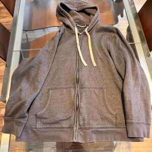 Club Room Gray Hoodie with White Drawstrings